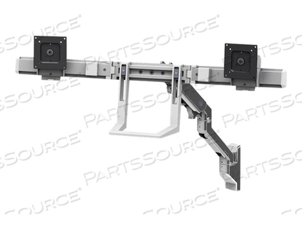 HX WALL DUAL MONITOR ARM (POLISHED ALUMINUM) by Ergotron, Inc.