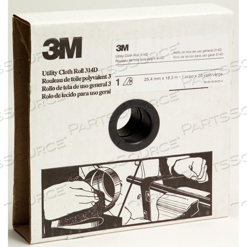 51115-19778 3M UTILITY CLOTH ROLL 314D,1"X 20YD P240 J-WEIGHT by 3M Consumer