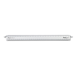 ADJUSTABLE TRIANGULAR SCALE ALUMINUM ENGINEERS RULER, 12", LONG, SILVER by Chartpak