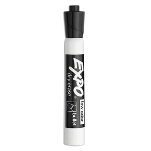 LOW-ODOR DRY-ERASE MARKER, MEDIUM BULLET TIP, BLACK, DOZEN by Expo