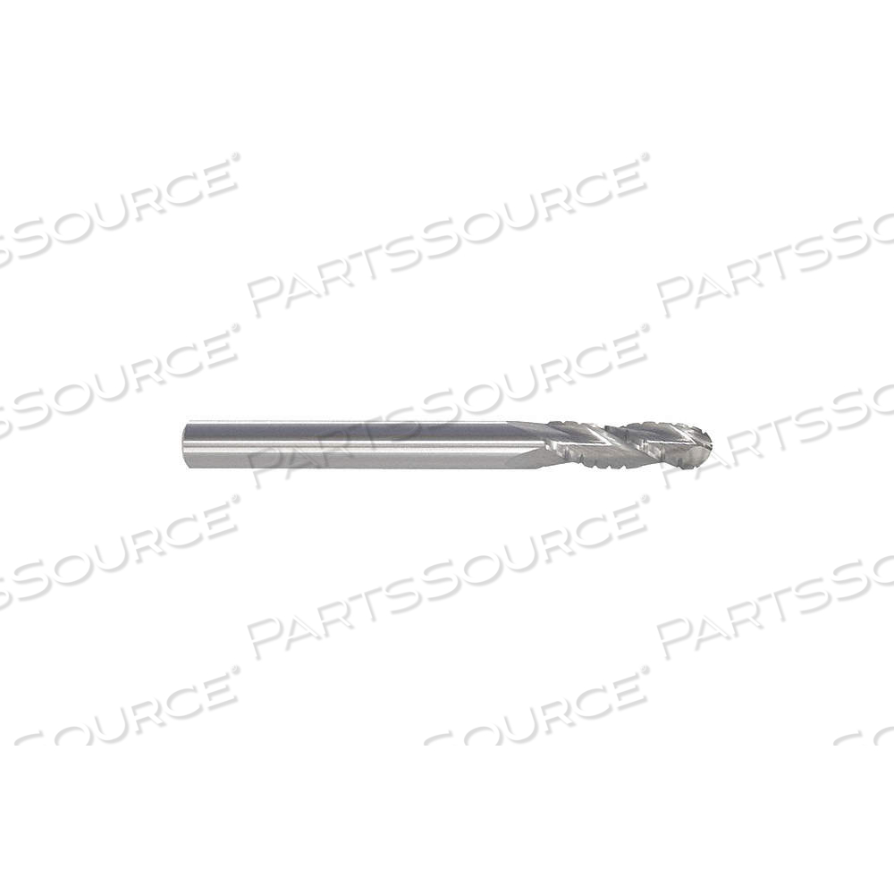BALL END MILL, 3 FLUTES, 1/2 IN MILLING DIA., 1 IN LG OF CUT, 3 IN OVERALL LG by Approved Vendor