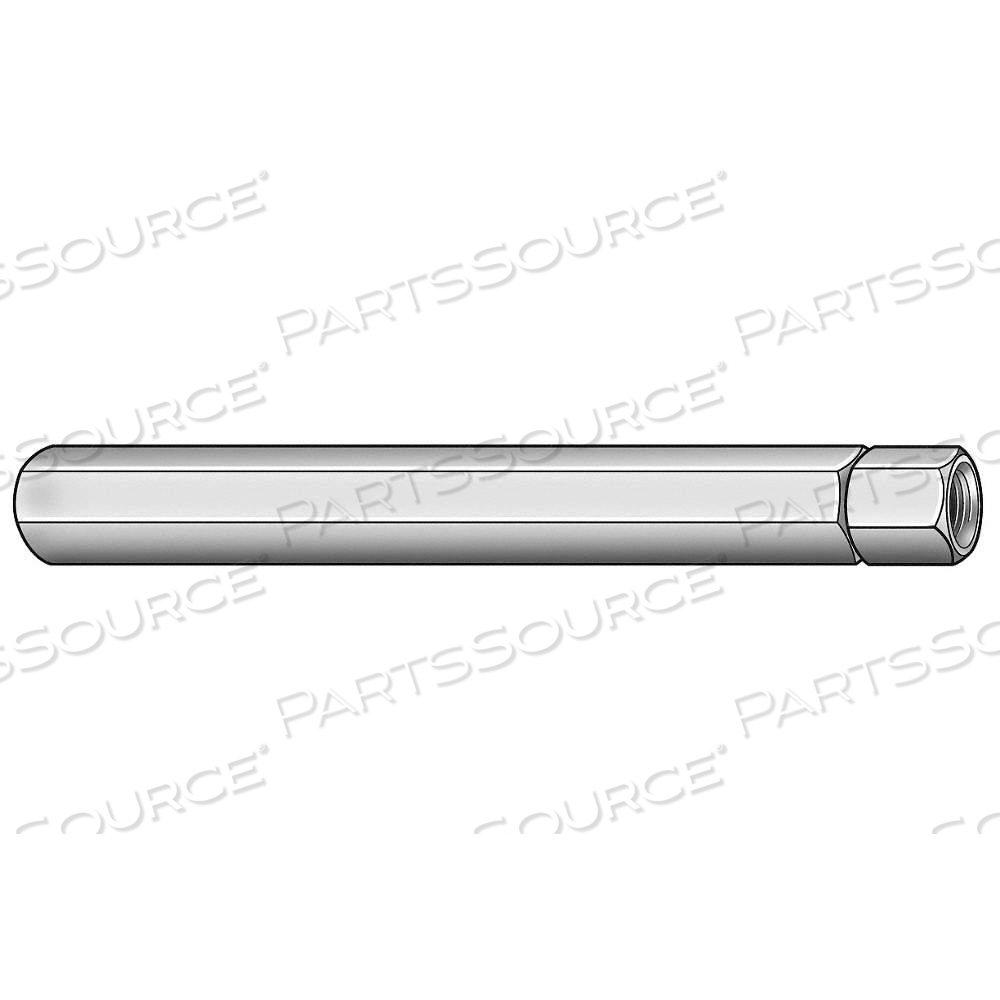 INTERNALLY THREADED STUD, ALUMINUM, PLAIN, 4 IN LG, 3/4 IN THREAD LG A, 3/4 IN THREAD LG B by Approved Vendor