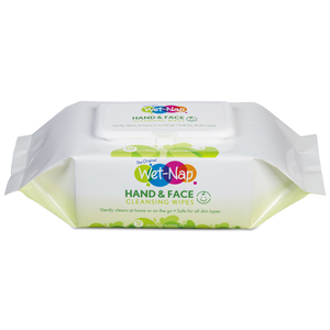 HANDS AND FACE CLEANSING WIPES, 7 X 6, WHITE, FRAGRANCE-FREE, 110/PACK by Wet-Nap