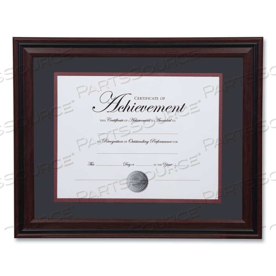 DESK/WALL PHOTO FRAME, PLASTIC, 11 X 14, 8.5 X 11, ROSEWOOD/BLACK 