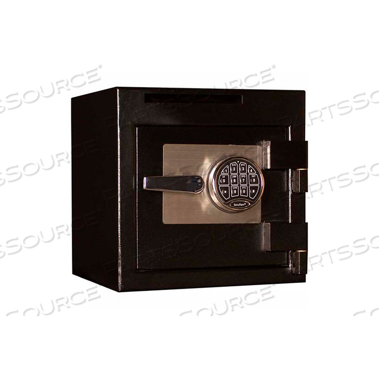 FRONT DROP SLOT DEPOSIT SAFE ELECTRONIC LOCK - - 14"W X 14"D X 14"H BLACK by Tracker Safe FRONT DROP SLOT DEPOSIT SAFE ELECTRONIC LOCK - - 14"W X 14"D X 14"H BLACK by Tracker Safe