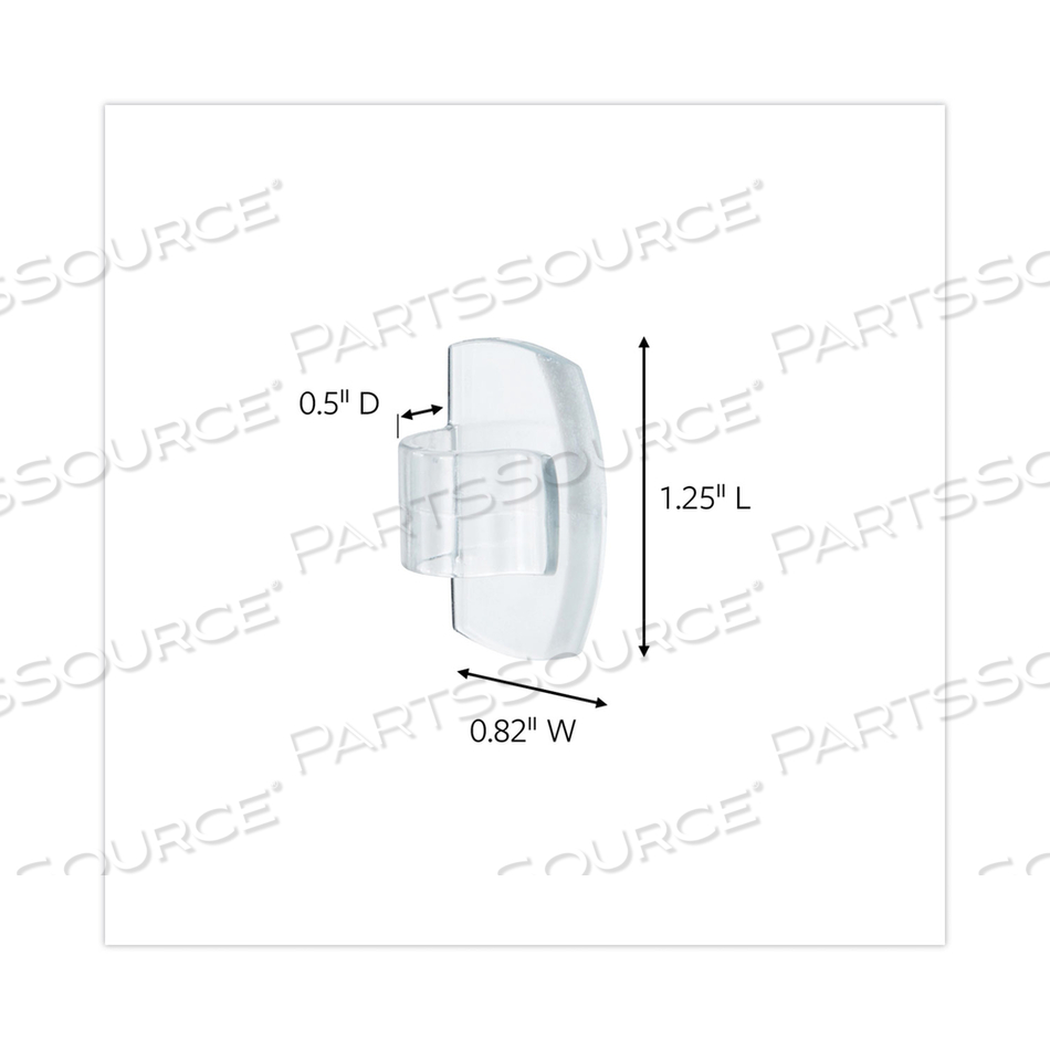 ALL WEATHER HOOKS AND STRIPS, SMALL, PLASTIC, CLEAR, 16 CLIPS AND 20 STRIPS/PACK by 3M Consumer