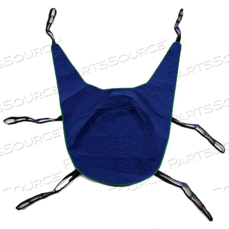 450LB RELIANT 6 POINT LARGE POLYESTER DIVIDED LEG SLING WITH HEAD SUPPORT - BLUE/GREEN by Invacare Corporation 450LB RELIANT 6 POINT LARGE POLYESTER DIVIDED LEG SLING WITH HEAD SUPPORT - BLUE/GREEN by Invacare Corporation