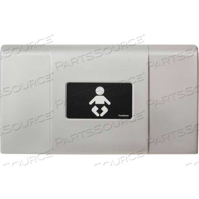 ULTRA HORIZONTAL BABY CHANGING TABLE,METALLIC/BLACK, 350LB CAP, SURFACE by Foundations ULTRA HORIZONTAL BABY CHANGING TABLE,METALLIC/BLACK, 350LB CAP, SURFACE by Foundations