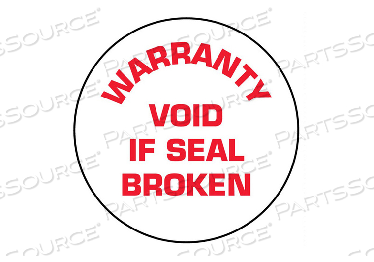 LABEL, WARRANTY VOID IF SEAL BROKEN, TAMPER-EVIDENT SYNTHETIC PAPER, WHITE, 3/4 IN X 3/4 IN, PERMANENT ADHESIVE by United Ad Label