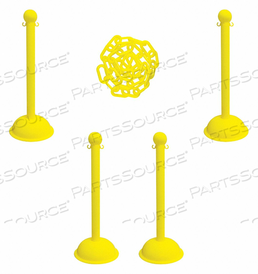 BARRIER POST KIT 41 H YLW PLASTIC POST by Mr. Chain