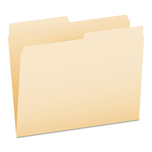 MANILA FILE FOLDERS, 1/2-CUT TABS: ASSORTED, LETTER SIZE, 0.75" EXPANSION, MANILA, 100/BOX by Esselte Pendaflex Corp.