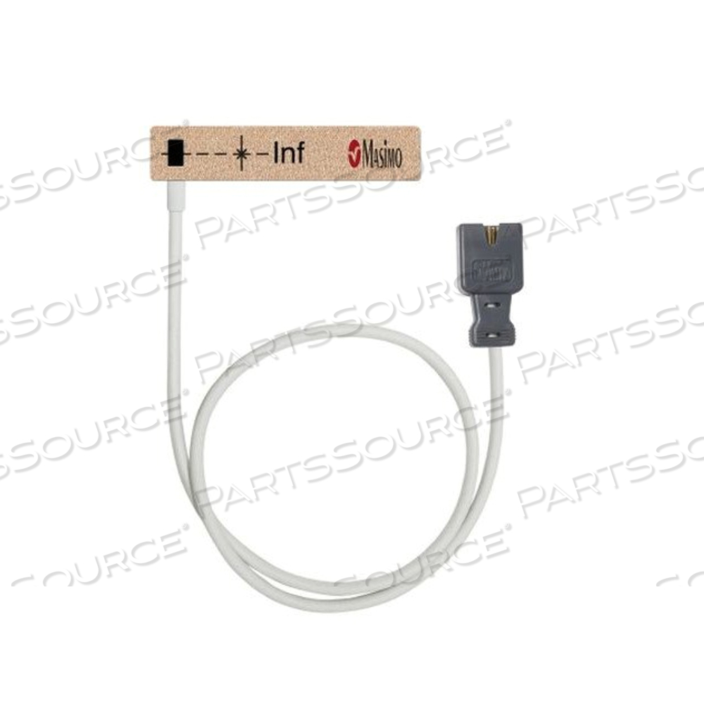 ADHESIVE SENSOR; SPO2; LNCS SERIES; INFANT AGE GROUP; 18IN CABLE LENGTH; 9 NUMBER OF PINS; LATEX-FREE LATEX/LATEX-FREE; STERILE; DISPOSABLE by Masimo