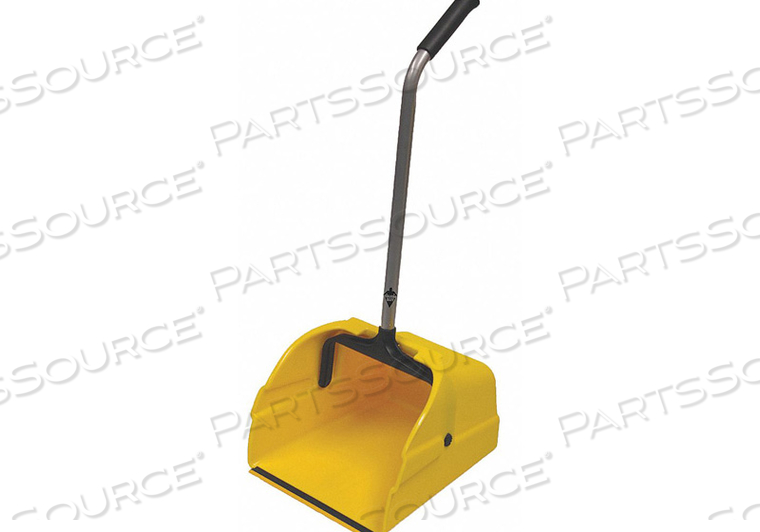 LONG HANDLED DUST PAN YELLOW PLASTIC by B  L Distributors