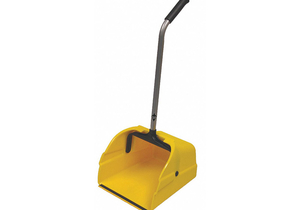 LONG HANDLED DUST PAN YELLOW PLASTIC by B  L Distributors