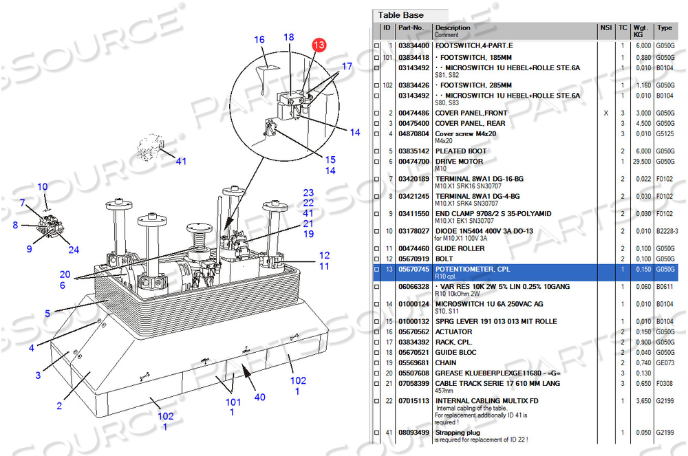 2W 10KOHM CPL POTENTIOMETER FOR RAD ROOM by Siemens Medical Solutions