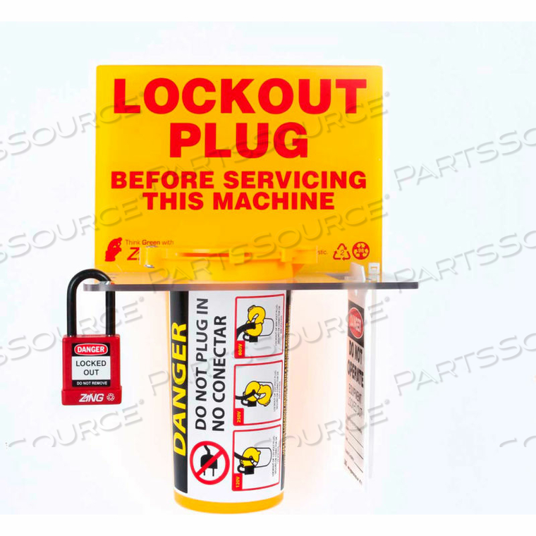 RECYCLOCKOUT LOCKOUT TAGOUT STATION, PLUG LOCKOUT by ZING Green Safety Products