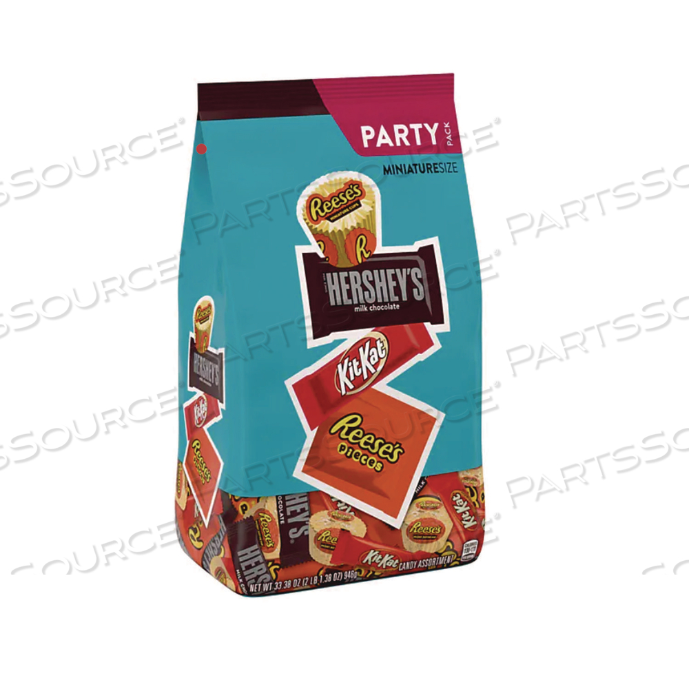 PARTY PACK MINIATURES MILK CHOCOLATE VARIETY, ASSORTED, 33.38 OZ BAG by Hershey's PARTY PACK MINIATURES MILK CHOCOLATE VARIETY, ASSORTED, 33.38 OZ BAG by Hershey's