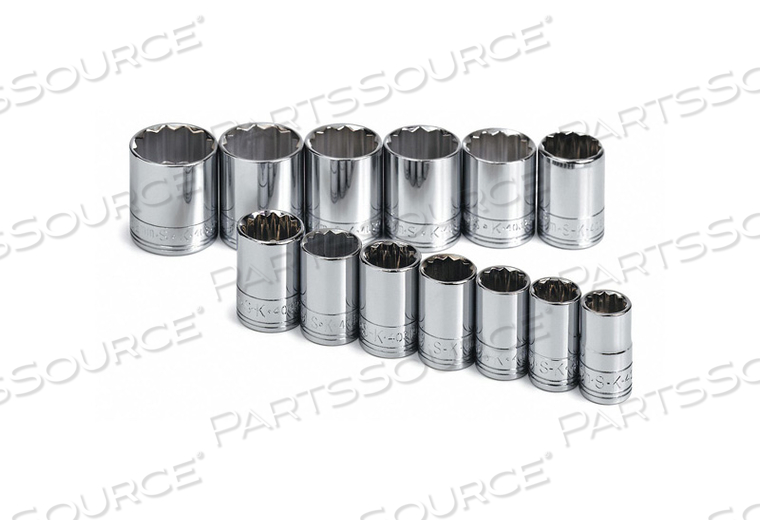 SOCKET SET METRIC 1/2 IN DR 13 PC by SK Professional Tools