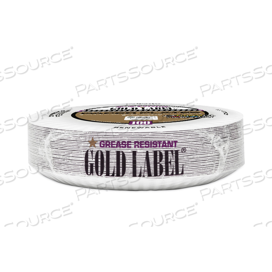 COATED PAPER PLATES, 9" DIA, WHITE by AJM Packaging Corporation