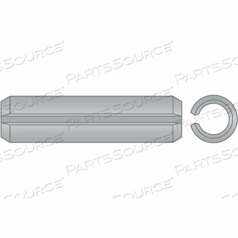 1/4" X 1-1/8" SPRING PIN - 302/304 STAINLESS STEEL - PASSIVATED - ASME B18.8.2 - USA 