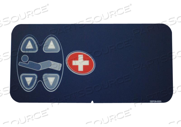 LEFT HEAD END SIDERAIL PATIENT CONTROL LABEL WITH NURSE CALL WITHOUT COMMUNICATION by Stryker Medical