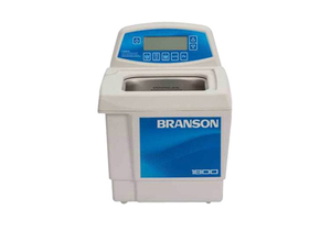 ULTRASONIC CLEANER, PLASTIC, STAINLESS STEEL TANK, WHITE, 0.5 GAL, 120 V, 0 TO 99 MIN, 12 IN X 11.9 IN X 9.9 IN, MEETS CE, CSA, FCC, UL by Branson Ultrasonics Corp (Emerson)