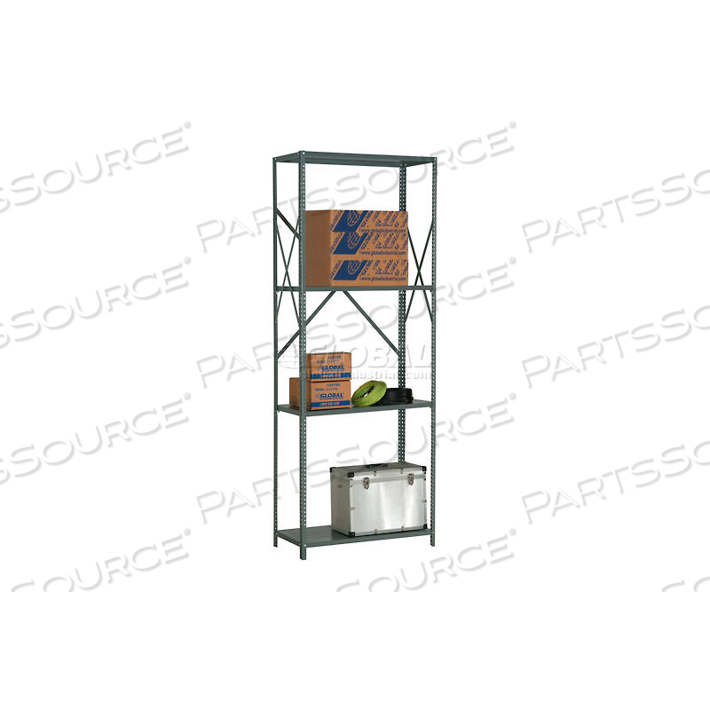 STEEL SHELVING 20 GA 48"WX24"DX97"H OPEN CLIP STYLE 4 SHELF by Approved Vendor STEEL SHELVING 20 GA 48"WX24"DX97"H OPEN CLIP STYLE 4 SHELF by Approved Vendor