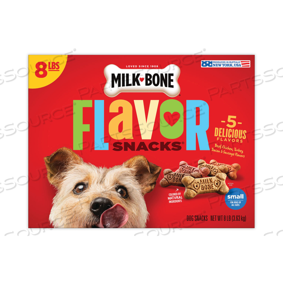 FLAVOR SNACKS DOG BISCUITS, 8 LB BOX 