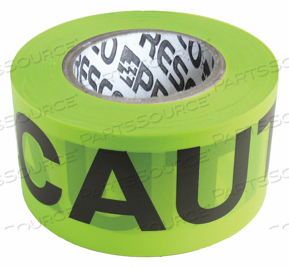 BARRICADE TAPE LIME GLO/BLK 500FT X 3IN by Presco BARRICADE TAPE LIME GLO/BLK 500FT X 3IN by Presco
