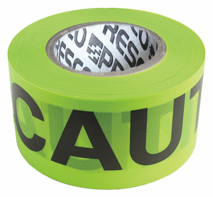 BARRICADE TAPE LIME GLO/BLK 500FT X 3IN by Presco