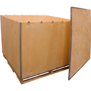 6-PANEL SHIPPING CRATE WITH LID & PALLET, 60" X 60" X 48" O.D. by National Corrugate LLC