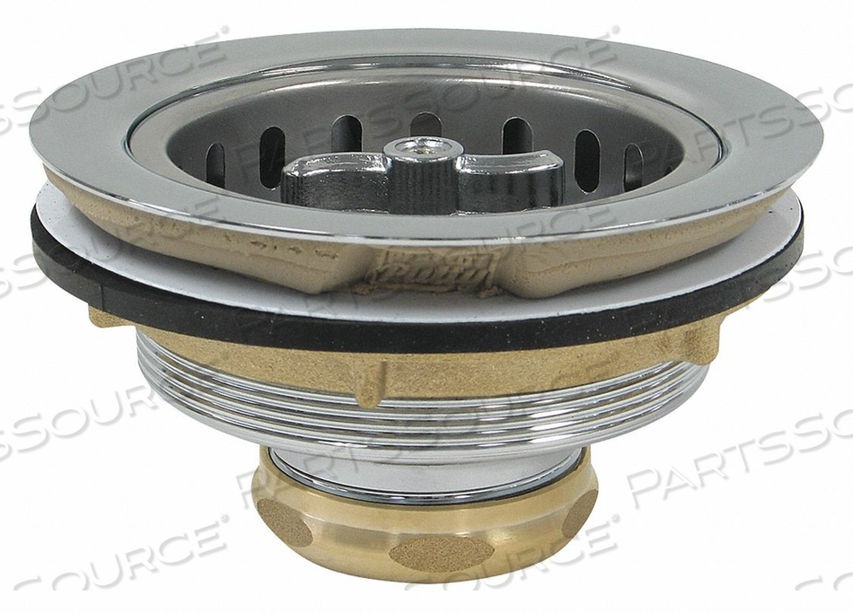 SINKSTRAINER D1-1/2 BRASS PLSTIC CHROME by Perfect Putty SINKSTRAINER D1-1/2 BRASS PLSTIC CHROME by Perfect Putty