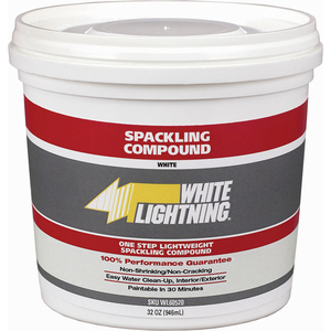 WHITE LIGHTNING ONE STEP LIGHTWEIGHT SPACKLING COMPOUND - 1 QT. by White Lightning