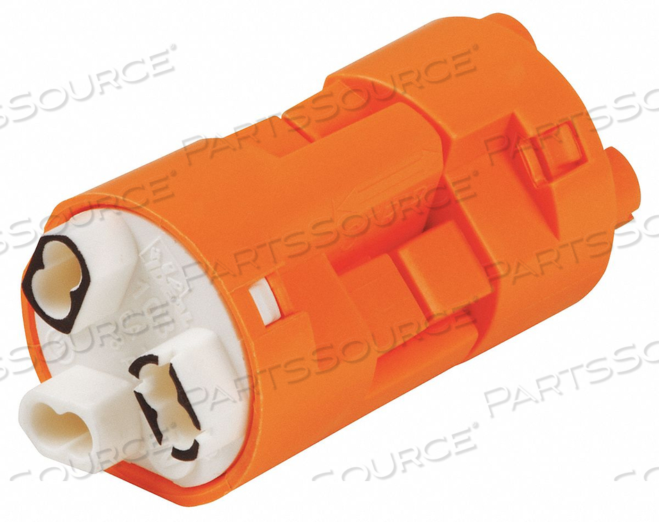 BALLAST DISCONNECT, COLOR ORANGE, CONNECTION TYPE PUSH-IN, CONTACT TYPE PLUG TO SOCKET, SOCKET TO PLUG, FOR BALLAST SIDE SOLID WIRE SIZE - M by Ideal Industries Inc.
