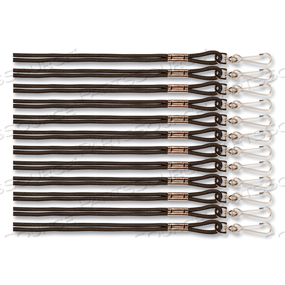 LANYARD, METAL J-HOOK FASTENER, 20" LONG, BLACK by Champion Sports