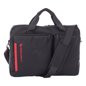 STRIDE EXECUTIVE BRIEFCASE, FITS DEVICES UP TO 15.6", POLYESTER, 4 X 4 X 11.5, BLACK by Swiss Mobility