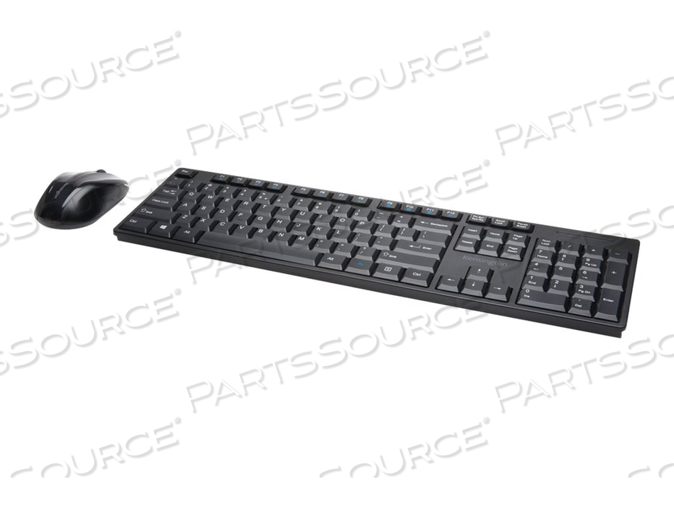 KENSINGTON PRO FIT LOW-PROFILE DESKTOP SET - KEYBOARD AND MOUSE SET - WIRELESS - 2.4 GHZ - US 