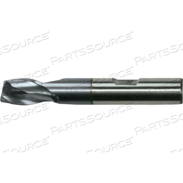 HGC-2-TC HSS-COBALT 2-FLUTE TICN SQUARE SINGLE END MILL, 1/8" X 3/8" X 3/8" X 2-5/16" 