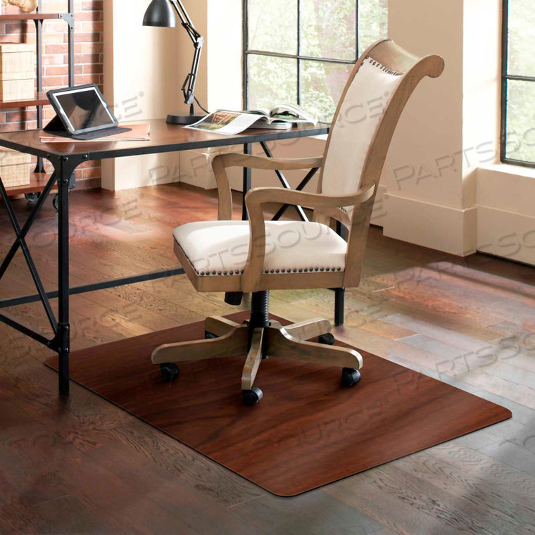 ES ROBBINS TRENDSETTER CHAIR MAT FOR HARD FLOORS - 36" X 48" - DARK CHERRY WOODGRAIN by Aleco ES ROBBINS TRENDSETTER CHAIR MAT FOR HARD FLOORS - 36" X 48" - DARK CHERRY WOODGRAIN by Aleco