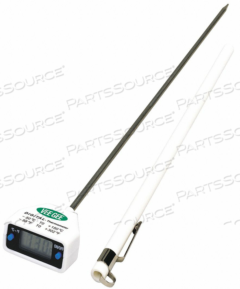DIGITAL THERMOMETER 12 IN STEM L by Vee Gee DIGITAL THERMOMETER 12 IN STEM L by Vee Gee