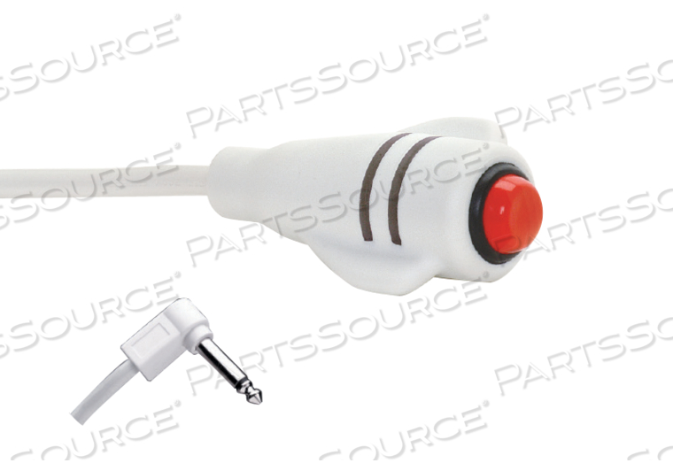 DURACALL 9900 CALL CORD, 1/4" PHONE PLUG, COILED, WHITE, SINGLE, 16' by Crest Healthcare