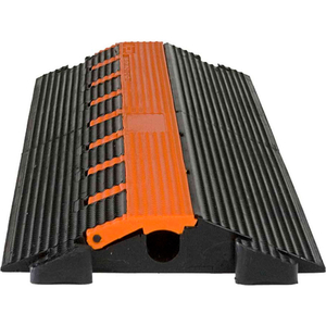 1 CHANNEL CABLE PROTECTOR, 1" CHANNEL, ORANGE/BLACK by Elasco Products.