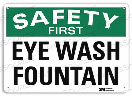 SAFETY FIRST SIGN 14 W 10 H 0.040 THICK by Lyle Signs Inc.