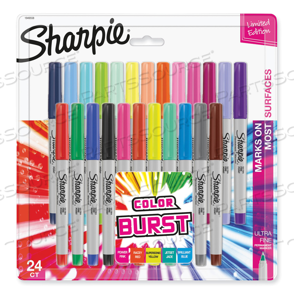 ULTRA FINE TIP PERMANENT MARKER, EXTRA-FINE NEEDLE TIP, ASSORTED LIMITED EDITION COLOR BURST AND CLASSIC COLORS by Sharpie