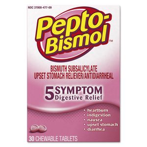 CHEWABLE TABLETS, ORIGINAL FLAVOR, 30/BOX by Pepto-Bismol