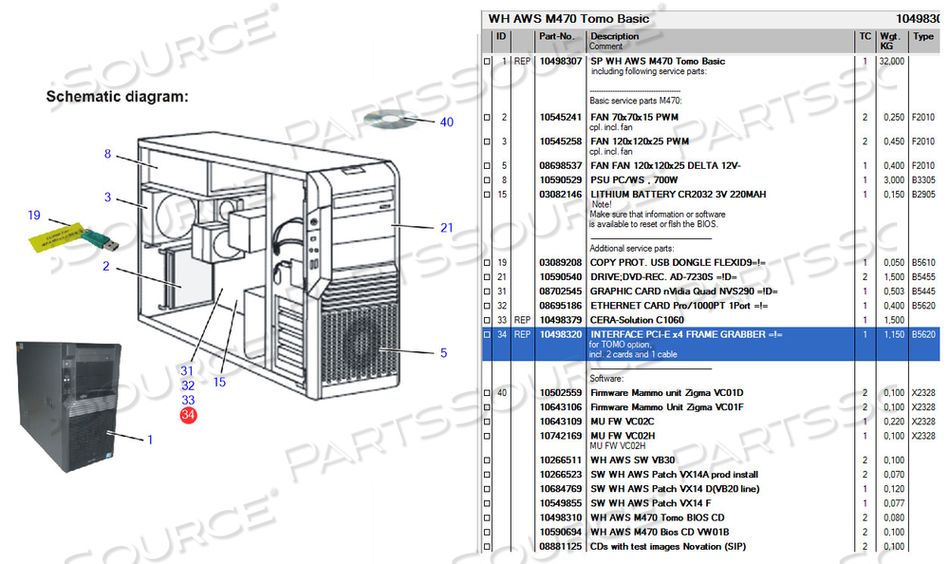 PCI-E X4 INTERFACE FRAME GRABBER by Siemens Medical Solutions