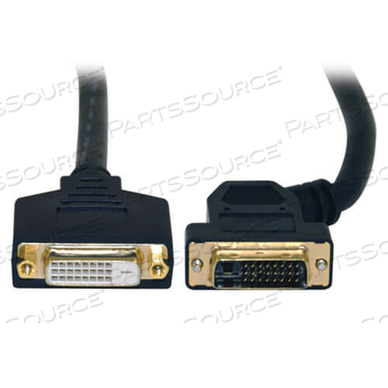 1FT L DVI DUAL-LINK EXTENSION ADAPTER CABLE WITH 45-DEGREE LEFT PLUG (DVI-D M/F) by Tripp Lite