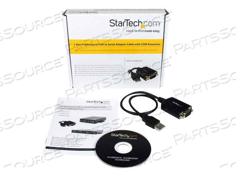 ADD ONE SERIAL RS-232 PORT WITH COM RETENTION TO ANY LAPTOP OR COMPUTER WITH A U by StarTech.com Ltd.