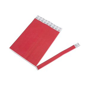 CROWD MANAGEMENT WRISTBANDS, SEQUENTIALLY NUMBERED, 9.75" X 0.75", RED, 500/PACK by Advantus