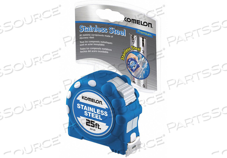 STAINLESS STEEL TAPE MEASURE 1 INX25 FT by Komelon STAINLESS STEEL TAPE MEASURE 1 INX25 FT by Komelon
